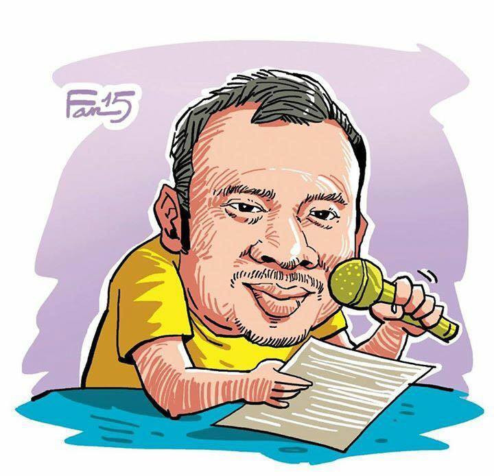 Hình ảnh hài hước dí dỏm của fan vẽ về MC Long Vũ.