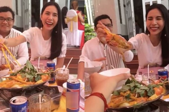 Qua dam cuoi, Thuy Tien lam dieu bat ngo voi co dau chu re-Hinh-5