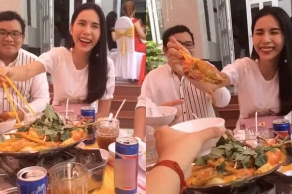 Qua dam cuoi, Thuy Tien lam dieu bat ngo voi co dau chu re-Hinh-5