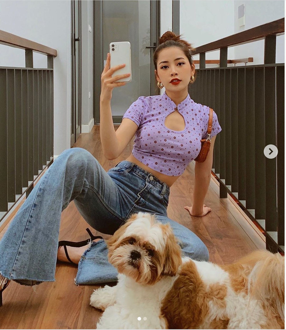 Chi Pu khoe ảnh chụp quyến rũ bên thú cưng.