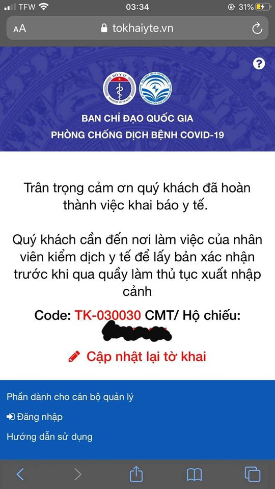 Tuấn Hưng cũng là 1 trong những nghệ sĩ đầu tiên thực hiện việc khai báo y tế online trong thời điểm dịch Covid-19 có nhiều diễn biến phức tạp tại Việt Nam.