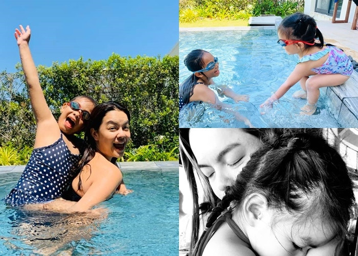 Phạm Quỳnh Anh khoe khoảnh khắc vui đùa hạnh phúc bên các con. Cô chia sẻ: “Nhật ký tình yêu 3 đứa mình. 37 tuổi nặn ra được 2 cục kim cương một cục 7, một cục 3. Cảm thấy giàu có”.