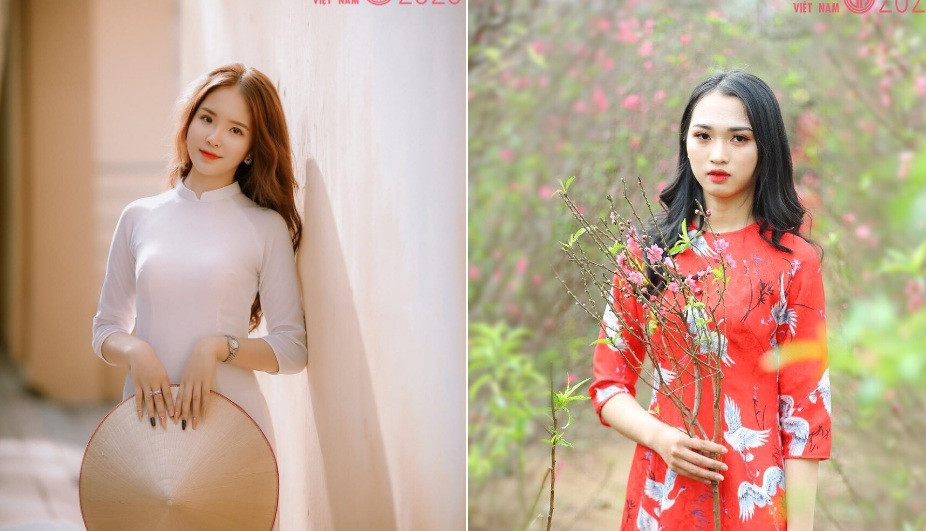 Cũng thuộc nhóm ứng viên sinh năm 2002 là Đặng Lê Duyên (ảnh trái) và Tống Thị Lộng Ngọc. Hai cô gái có gương mặt ưa nhìn nhưng điểm yếu là chiều cao dưới 1,7 m. Lộng Ngọc, đến từ Hà Nội, chia sẻ cô đã vượt qua cảm giác tự ti ban đầu để đăng ký tham gia Hoa hậu Việt Nam. Ảnh: HHNV.