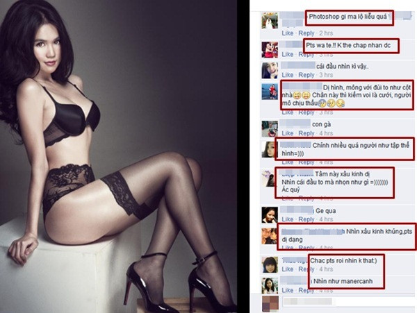 Bức ảnh chỉnh sửa đến mức bị khán giả cho là "xấu".