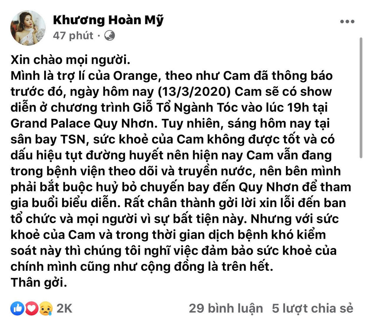Ca si Orange nhap vien khan cap, phai huy show-Hinh-2