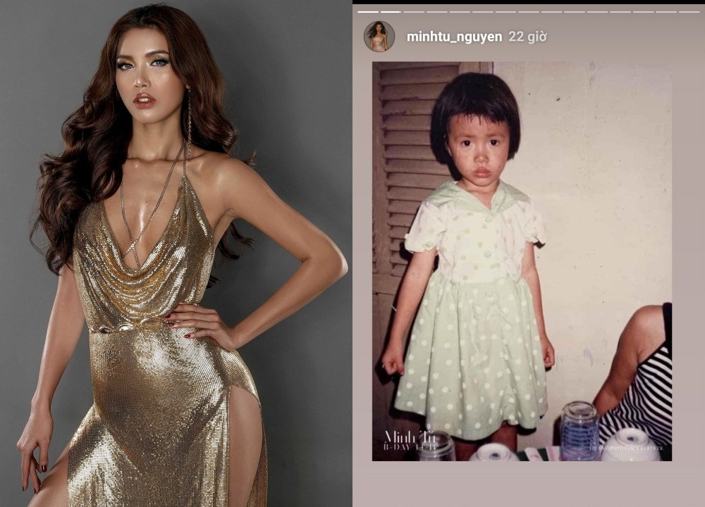 Minh Tú bất ngờ chia sẻ ảnh chụp thuở bé của mình.