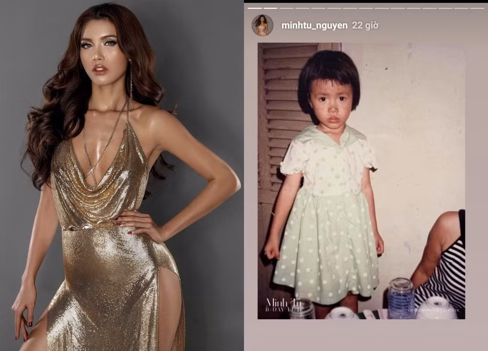 Minh Tú bất ngờ chia sẻ ảnh chụp thuở bé của mình.