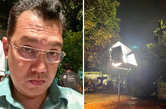 NSƯT Hữu Châu chia sẻ về nỗi vất vả khi đi quay phim: "Vẫn chưa về. Mấy ngày rồi, mệt nhưng vui".