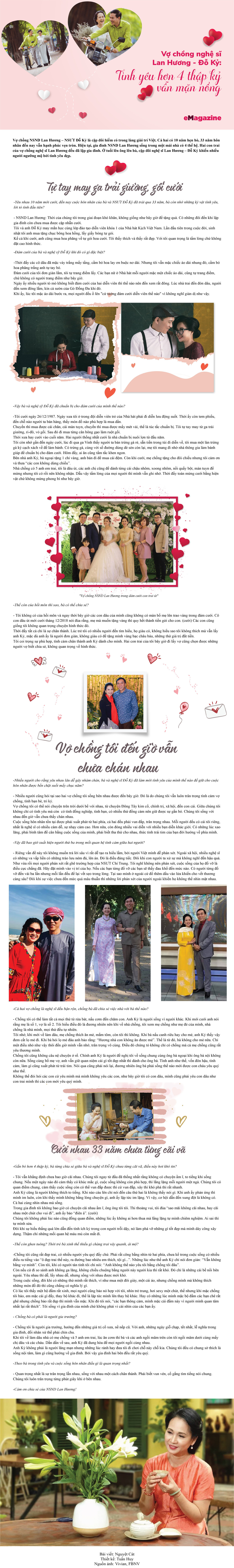 e-Magazine NSND Lan Huong: “Cuoi nhau 33 nam chua tung cai va”