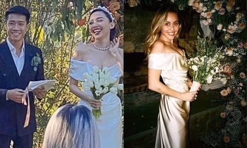 Soi vay cuoi gia 8.600 USD Toc Tien mac trong hon le