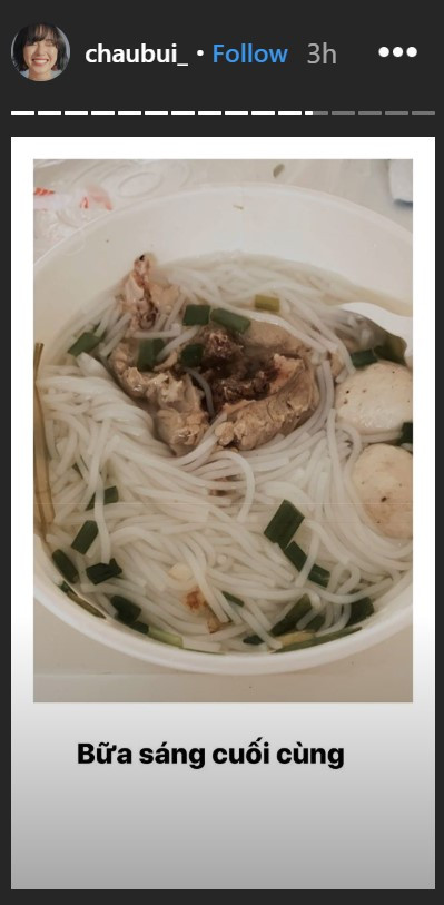 Bữa sáng cuối cùng.