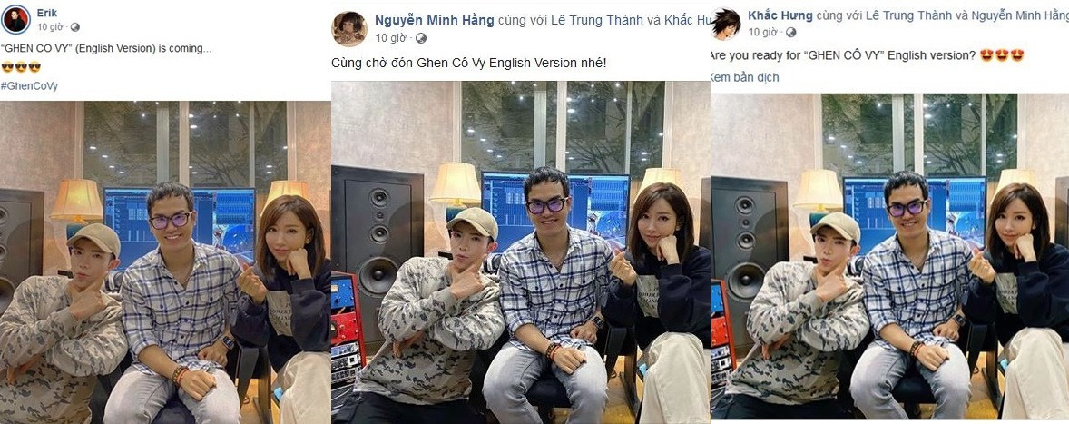 Ca khúc Ghen Cô Vy sắp ra mắt bản tiếng Anh.