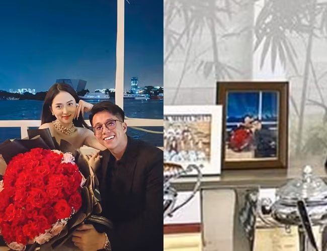 Họ đã chính thức trở thành một cặp đôi đẹp của showbiz Việt. Cách đây không lâu, phòng làm việc của doanh nhân Singapore bị phát hiện có ảnh chụp chung với Hương Giang.