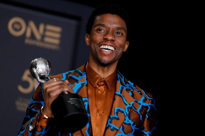 Cuối tháng 3/2019, Boseman chính thức giới thiệu bạn gái Taylor Simone Ledward, người thường xuyên xuất hiện cạnh nam diễn viên trong nhiều sự kiện. Ảnh: Getty.