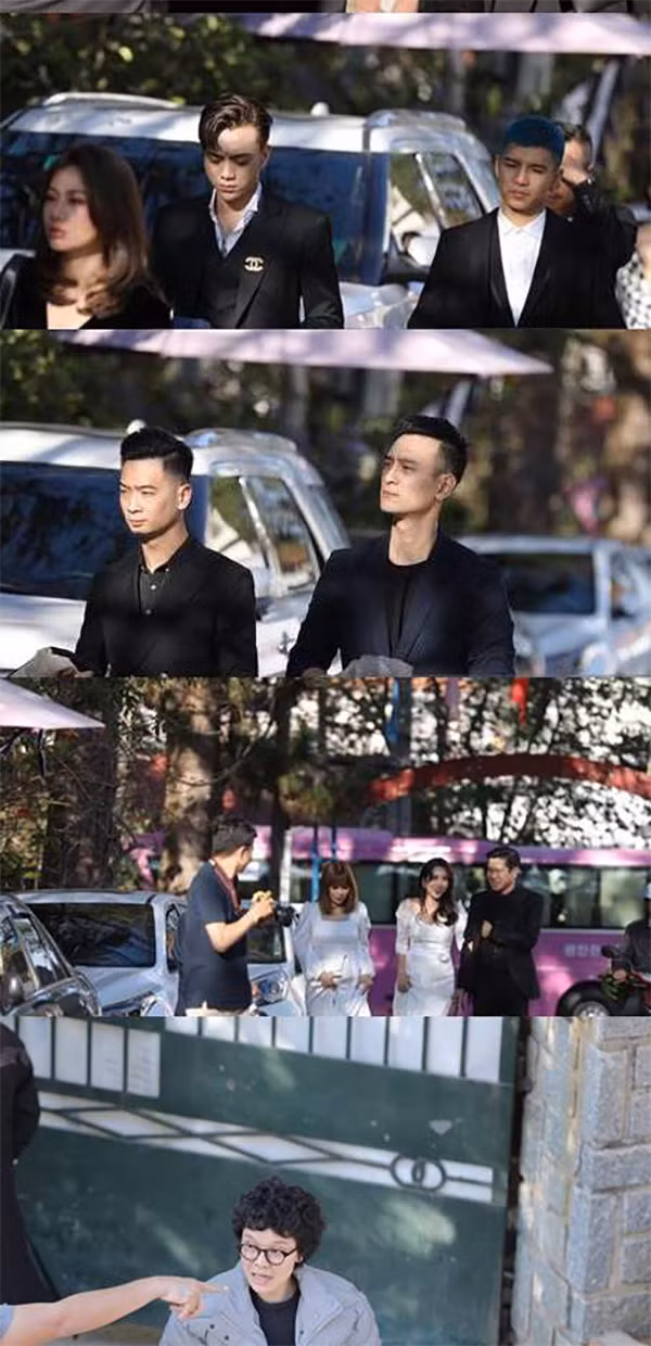 Các khách mời di chuyển đến tiệc cưới buổi chiều nay.