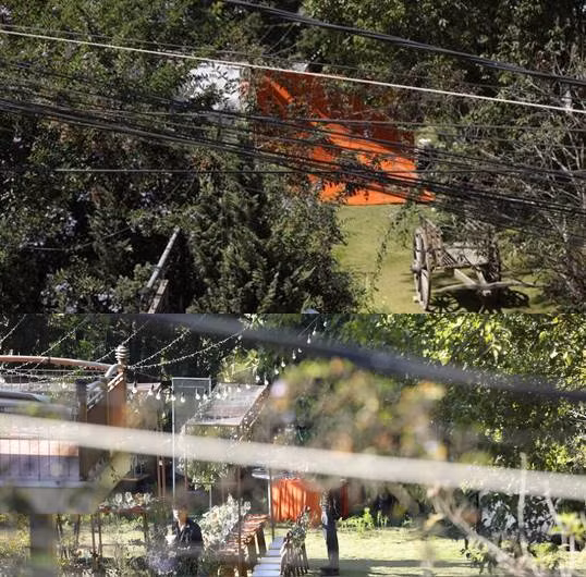 Nơi tổ chức tiệc được che chắn cẩn thận để bảo đảm sự riêng tư.