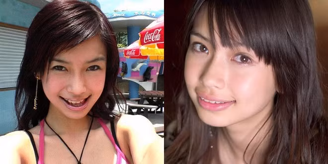 Angelababy bắt đầu công việc người mẫu khi mới 13 tuổi. Khi 17 tuổi, cô là người mẫu có tiếng tăm tại Hong Kong, Nhật Bản. Nhưng nhan sắc của cô thời gian này rất khác biệt so với hiện tại. Anglababy cho biết ngoại hình của cô thay đổi là do đã niềng răng và nhờ tới kỹ thuật trang điểm.