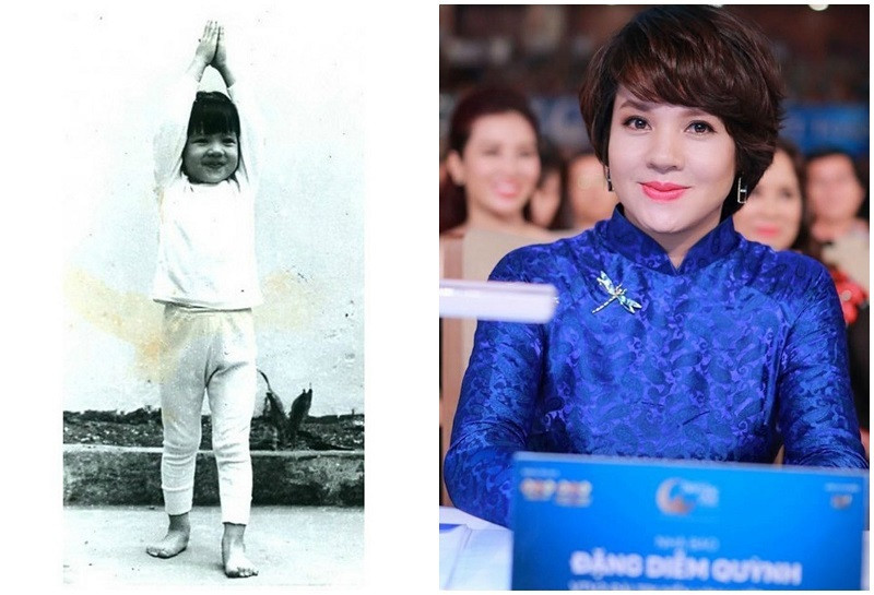 Ảnh năm 4 tuổi của MC Diễm Quỳnh được chính cô công bố trong một chương trình truyền hình. Lúc nhỏ, cô có gương mặt bầu bĩnh, tự tin múa hát. Hiện tại, khi đã gần ngưỡng 50 tuổi, Diễm Quỳnh luôn được khán giả khen trẻ trung, rạng rỡ và đầy sức sống.