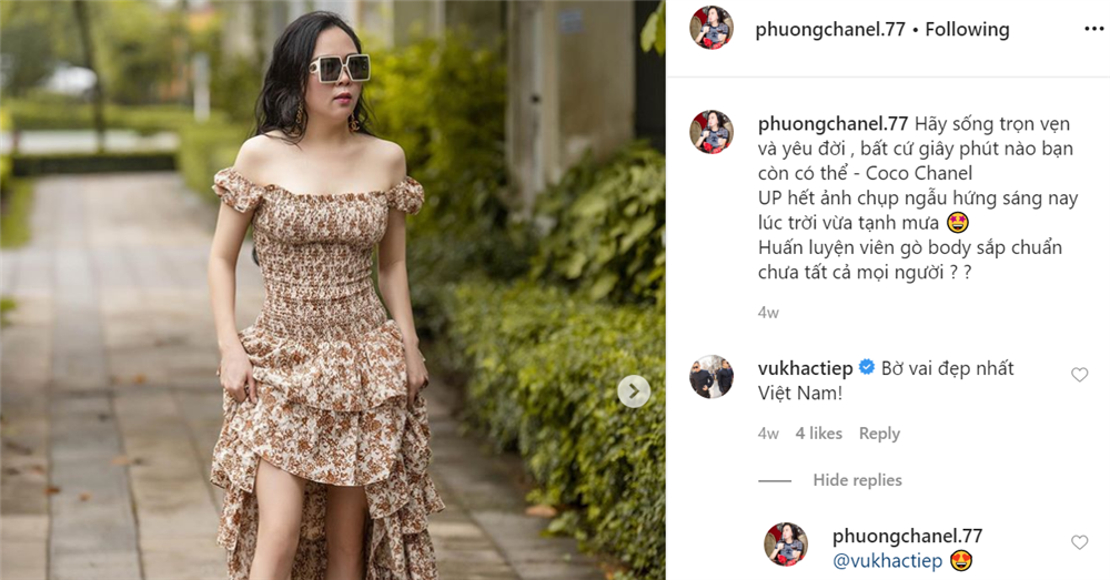 Vũ Khắc Tiệp cũng không ngại bình luận khen lấy khen để, thẳng thắn cho rằng "bờ vai đẹp nhất Việt Nam". Mặc dù sau đó, anh cũng vấp phải nhiều ý kiến trái chiều, khi không ít người cho rằng ông bầu đang tâng bốc cô bạn thân quá mức.