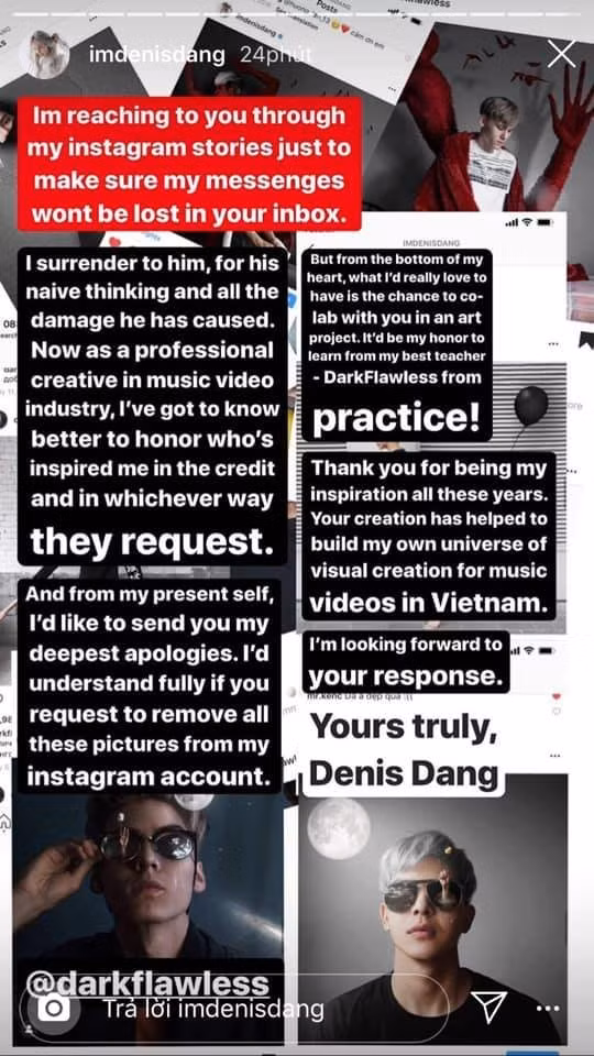 Denis Dang xin loi khi bi to 