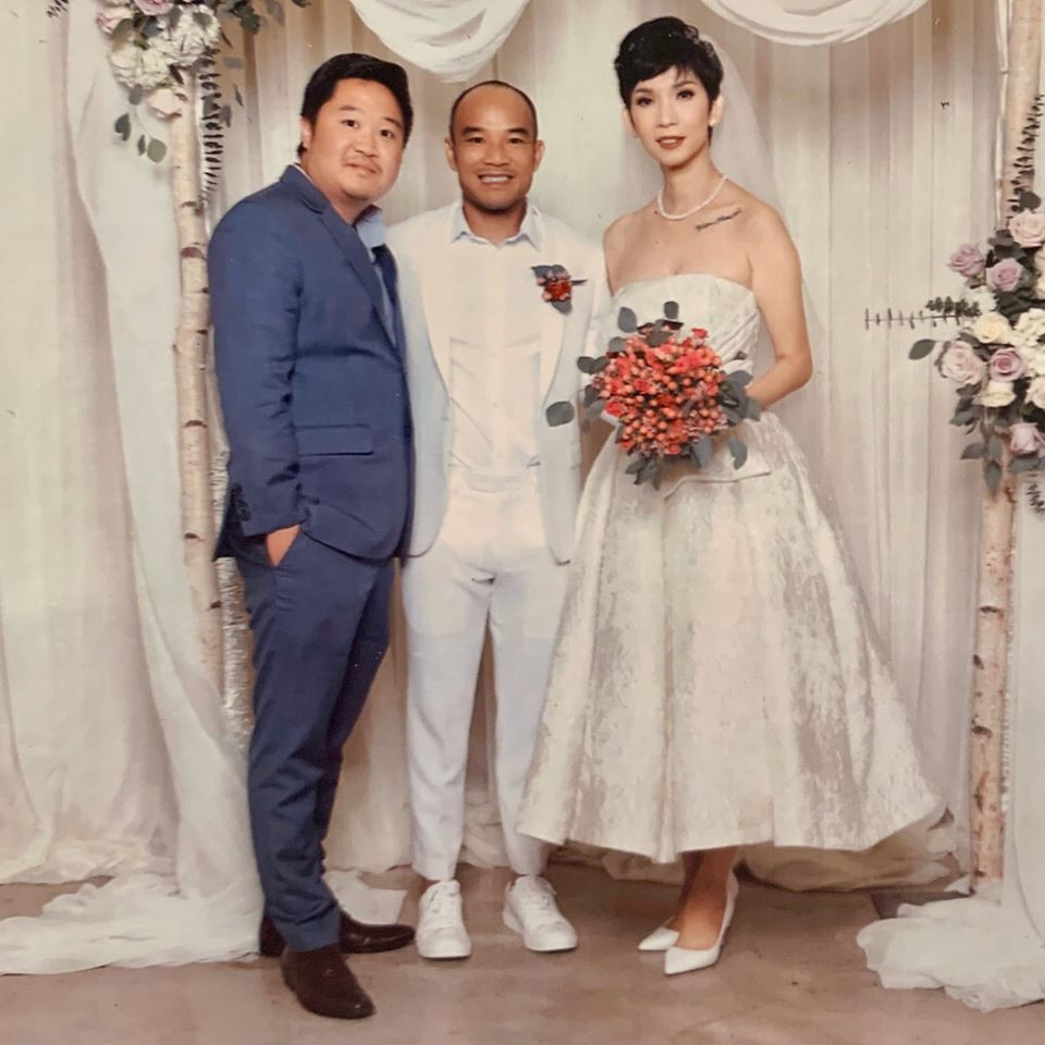 Xuân Lan và ông xã Ngọc Lâm hạnh phúc trong ngày vui ở Mỹ.