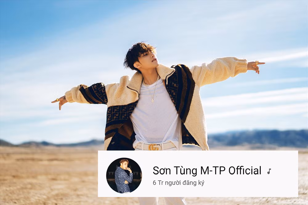 Kênh Youtube của Sơn Tùng M-TP chính thức chạm mốc 6 triệu lượt đăng ký.
