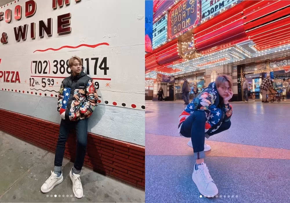 Duy Khánh chia sẻ ảnh chụp “sang chảnh” tại Las Vegas về đêm.