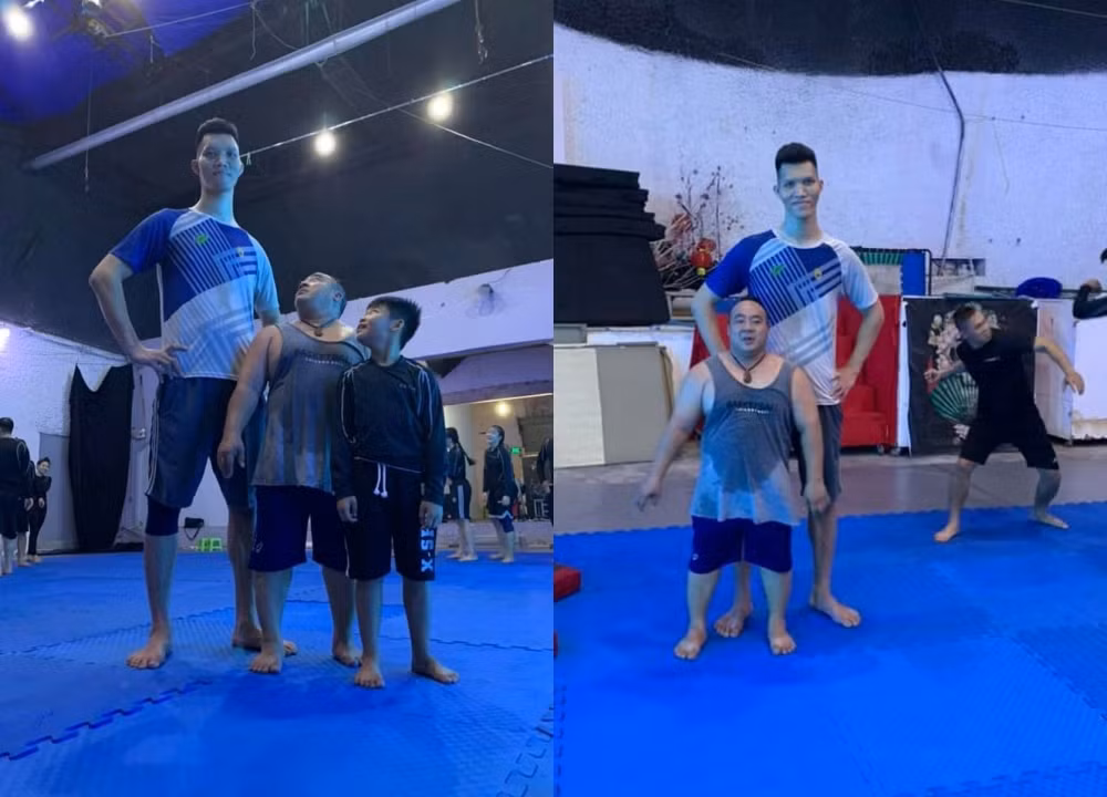 Diễn viên Hiếu Hiền hài hước chia sẻ tình huống “dở khóc dở cười” khi luyện võ: “Tôi đi tập đánh đấm cho phim mà gặp ông kẹ này như vầy, mà đạo diễn biểu tôi phải đá 360 độ trúng ngay con mắt nó nè! Kêu nó quỳ gối xuống để tôi đá mà nó còn cao hơn tôi nữa thì… Ối giời ôi! Đôi khi bỗng dưng muốn trốn”.