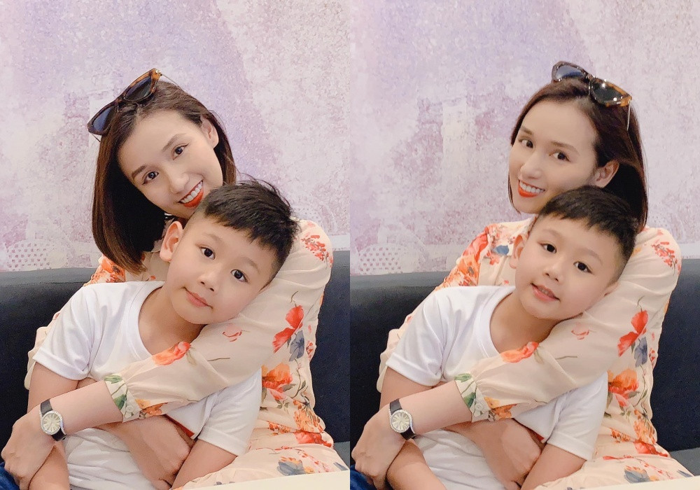 Diễn viên Lã Thanh Huyền đăng tải ảnh chụp chung với con trai cùng dòng trạng thái: “Mãi mới có một ngày mẹ rảnh để ở nhà ôm em. Cục vàng sắp lên 7 tuổi rồi, nhanh quá mà!”.