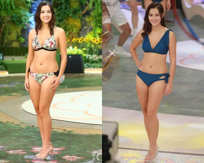 Chia sẻ trong cuộc thi, Tạ Gia Di cho biết cô đã giảm 6 kg trước khi đăng ký dự thi Hoa hậu Hong Kong. Có chiều cao khiêm tốn, khung xương lớn do là con lai, nhưng Tạ Gia Di tự tin bước vào các vòng thi hình thể. Cô nói: "Vòng eo của tôi không phải lớn nhất trong số các thí sinh, nhưng nhìn tôi như người béo nhất. Tuy nhiên, tôi không hề lo lắng với bất cứ phần thi nào". Ảnh: HK01.