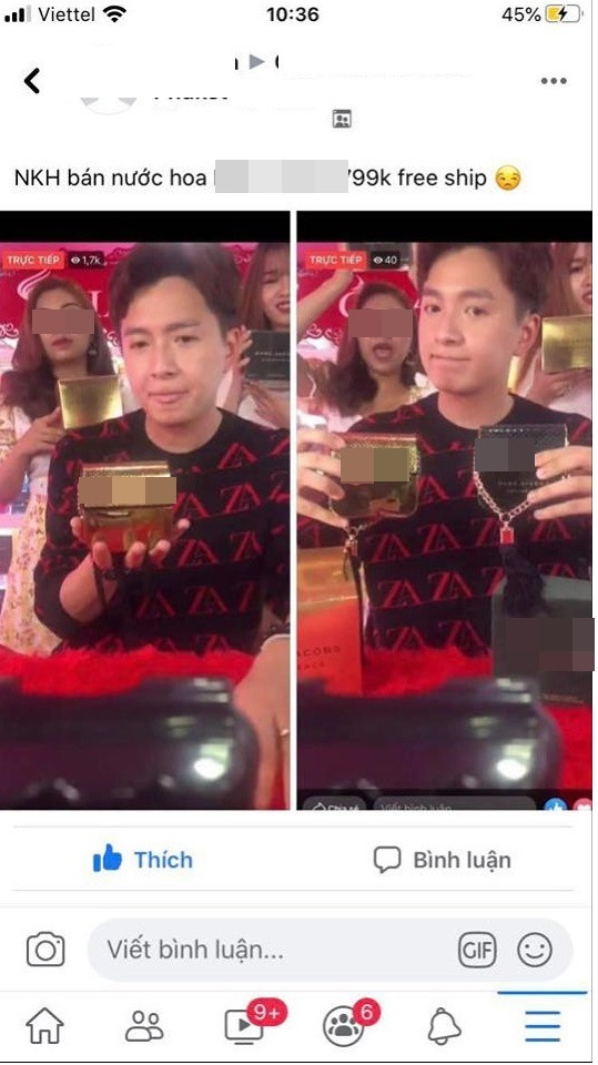 Ngo Kien Huy bi “nem da” khi livestream ban hang fake