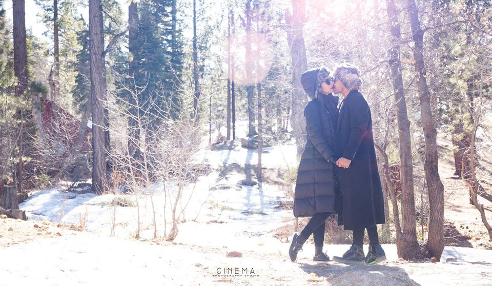 Trước đó, sau khi làm lễ kết hôn tại Việt Nam, ngày 30/1, Xuân Lan và Ngọc Lâm sang Mỹ tổ chức lễ cưới tại một nhà hàng tại California.