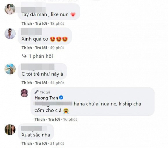 Dưới bình luận, nhiều người khen mái tóc mới của vợ cũ Việt Anh: "Xinh quá chị ạ, Tây dã man", "ôi xinh quá chị ạ", "chị xinh như búp bê", "Trẻ hẳn ra. Tóc mới là phải mau có người yêu nhé chị", "Xinh như Bạch Tuyết"...