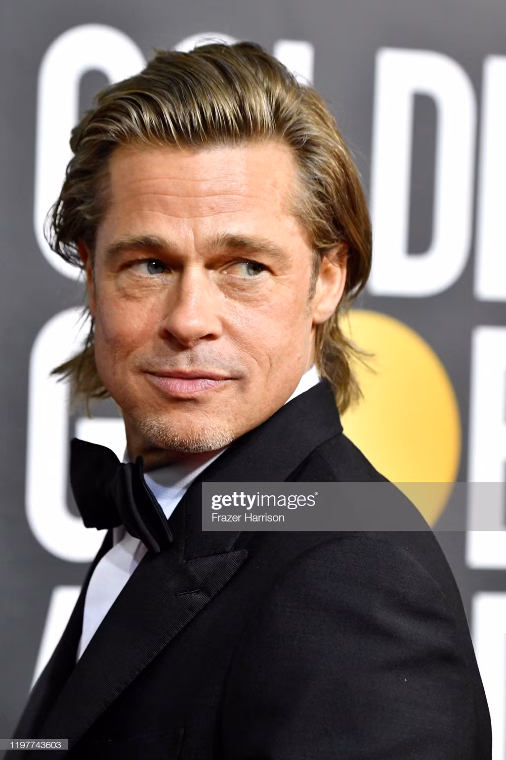  Brad Pitt là một trong những ngôi sao xuất hiện cuối cùng trên thảm đỏ. Trước ngày sự kiện diễn ra, chồng cũ Angelina Jolie được giới chuyên môn và khán giả dự đoán thắng giải nam phụ với phim Once Upon a Time in Hollywood.