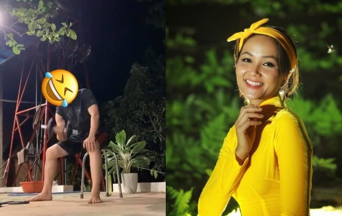 H'Hen Niê hé lộ chuyện bạn trai đang ở cùng với gia đình của cô. Mặc dù đã cẩn thận dùng biểu tượng để che mặt cẩn thận, tuy nhiên nhìn không gian xung quanh cũng có thể dễ dàng nhận ra đây là góc sân ở căn nhà mới mà H’Hen Niê vừa xây cho gia đình. Cô cũng nhiều lần quay clip tập thể dục ở góc sân này.