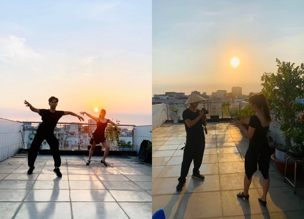 Vợ chồng Khánh Thi – Phan Hiển chăm chỉ quay video dạy nhảy trong những ngày nghỉ dịch. Nữ vũ công mạnh dạn khẳng định: “Sau mỗi buổi tập không giảm được 200 gram trở lên thì lạ quá”.