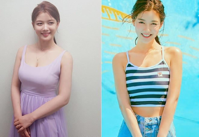 Tại lễ trao giải Rồng Xanh vào năm 2018, mỹ nhân Hàn Kim Yoo Jung từng gây sốt mạng xã hội khi diện trang phụ khoét cổ sâu, khéo khoe vòng một căng đầy, quyến rũ. Sở hữu gương mặt xinh đẹo, khí chất nữ thần cùng dáng người chuẩn chỉnh và chiều cao 1,65 m, nữ diễn viên nhiều lần được khen ngợi là nữ thần nhan sắc thế hệ mới. Với sức hút hiện tại của mình, người đẹp 21 tuổi là tên tuổi hứa hẹn sẽ ngày càng tỏa sáng trong tương lai. Ảnh: Sports Chosun.