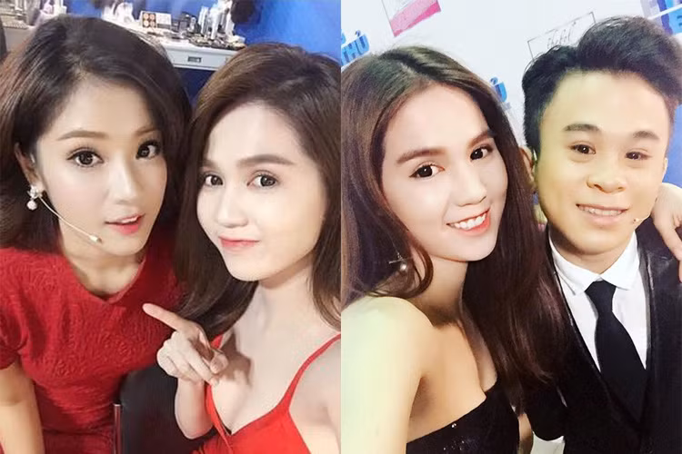 Nữ diễn viên phim “Vòng eo 56” vui vẻ chụp ảnh cùng các khách mời Hoàng Yến Chibi và Xuân Tiến.