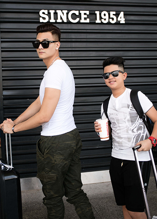 Dù tuổi cách xa nhau nhưng Quốc Thái và anh trai Vĩnh Thụy rất thân thiết với nhau.