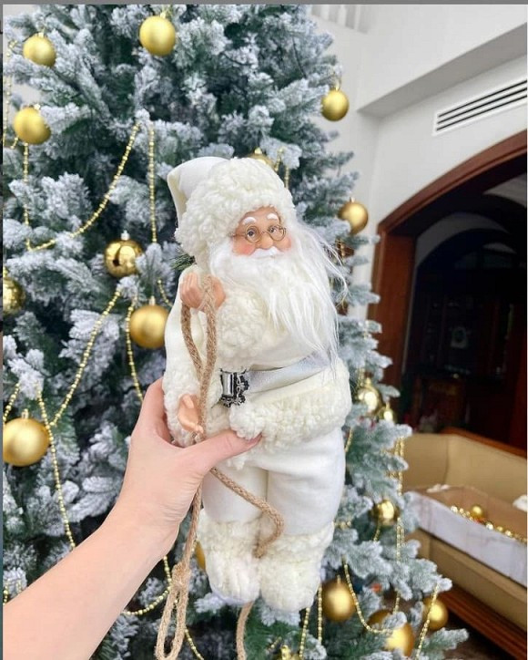 Mới đây, giọng ca "Là con gái phải xinh" đã hé lộ một số không gian Giáng sinh trong căn nhà của mình. Nữ ca sĩ đã tự trang trí cây thông Noel 3m. Ngoài ông già Noel cực đáng yêu được treo trên cây thông thì Bảo Thy còn gắn 350 trái châu màu vàng đồng lên cây. Bên cạnh đó, người đẹp còn gắn vòng Giáng sinh khổng lồ lên cửa lớn của biệt thự. Bảo Thy cho biết do năm nay vợ chồng cô không đi chơi mà giành thời gian ở bên nhau vào dịp lễ Noel.