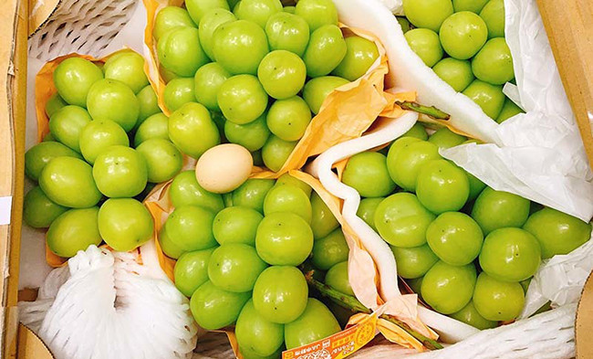 Loại nho này được gắn tem chứng nhận của Hiệp hội Nông nghiệp Nhật Bản.