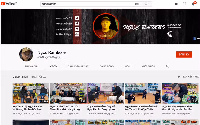 Giang ho mang Ngoc 'Rambo' thuong xuyen rao giang dao duc tren YouTube-Hinh-2