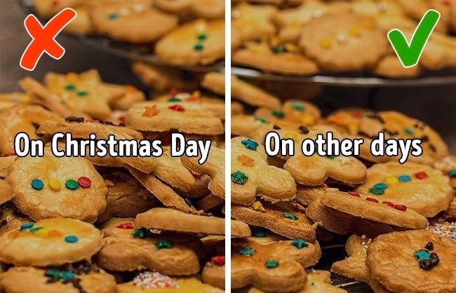 Vương quốc Anh cấm ăn bánh quy vào ngày Giáng sinh Năm 1644, vị hoàng đế Anh Oliver Cromwell khi đó đã ra lệnh cấm ăn bánh quy vào Giáng sinh. Ông coi việc làm này là vô đạo đức. Ngoài bánh quy, bánh ngọt truyền thống Mince-Pie cũng bị coi là điều cấm trong ngày Giáng sinh. Tuy nhiên nhiều người Anh không mấy quan tâm đến điều này.