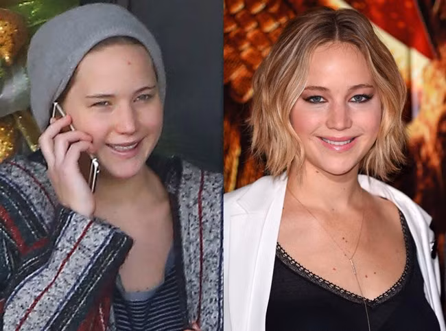 Từng lọt top phụ nữ quyến rũ nhất hành tinh thế nhưng nhan sắc thật của Jennifer Lawrence lại không nổi bật.