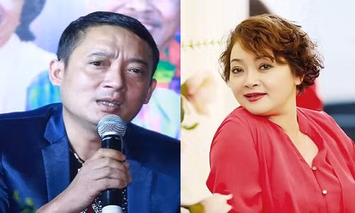 Nghệ sĩ hài Chiến Thắng và Trà My. Ảnh: TL