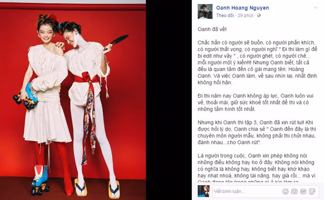 Hoang Oanh Next Top Model: "Toi den day khong phai de thi chui nhau"