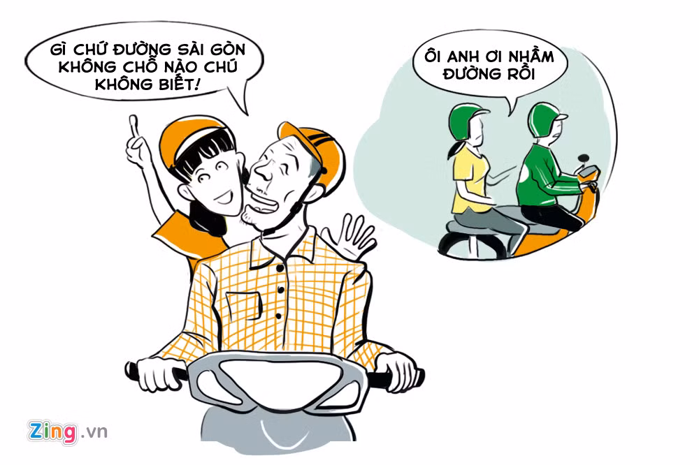 Tuy nhiên những tài xế trẻ chạy xe ôm công nghệ đôi khi làm khách hàng đau đầu vì không thuộc đường.