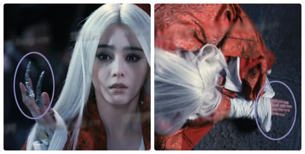 Móng tay giả của "Ngọc La Sát" Phạm Băng Băng biến mất một cách thần kỳ.