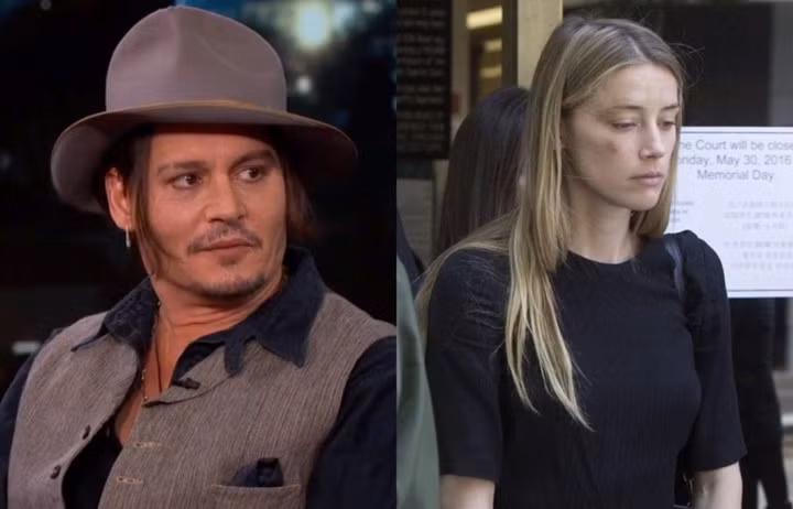 Johnny Depp từng vào vai một người bạo lực gia đình, có lẽ nào vì ngoài đời cũng như vậy nên anh rất nhập vai. Năm 2015 anh kết hôn với Amber Heard tuy nhiên cuộc hôn nhân chỉ kéo dài được 1 năm rồi kết thúc. Sau khi ly hôn, Amber Heard đã công bố những hình ảnh khuôn mặt sung phù bầm tím của cô khi bị Depp hành hạ. Cô chia sẻ rằng Depp đã ném điện thoại vào mặt cô trong lúc say, rối tiếp sau đó là ném hai chai rượu vào người cô.