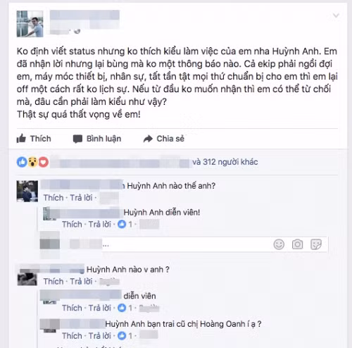 Hau chia tay Hoang Oanh, Huynh Anh lai bi to thieu chuyen nghiep-Hinh-2